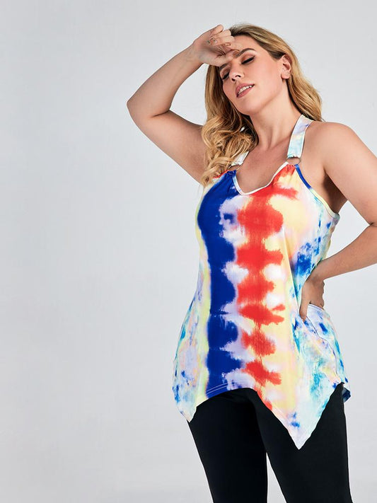 Rainbow Stripe Backless Camis