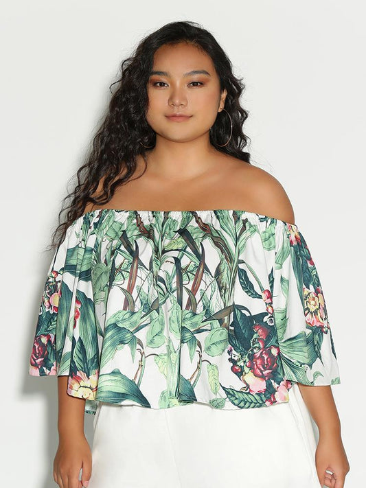 Leaf Off Shoulder Top