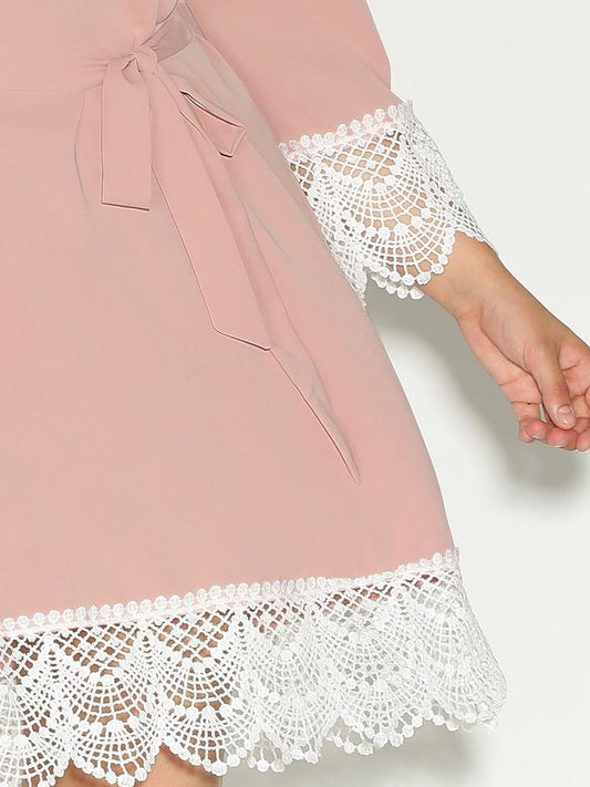 Waist Knot Lace Dress