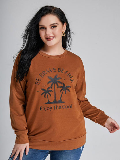 Be Brave Be Free Printed Sweatshirt