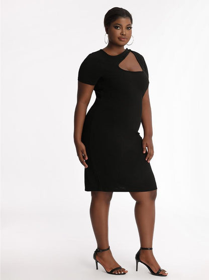 Cut Out Solid Dress