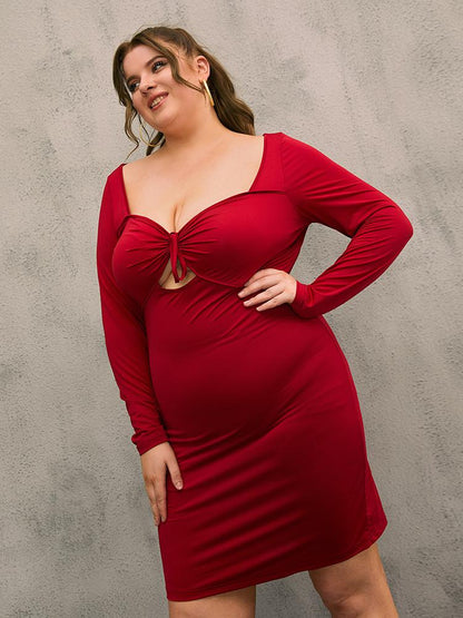 Sexy Front Knot Bodycon Dress