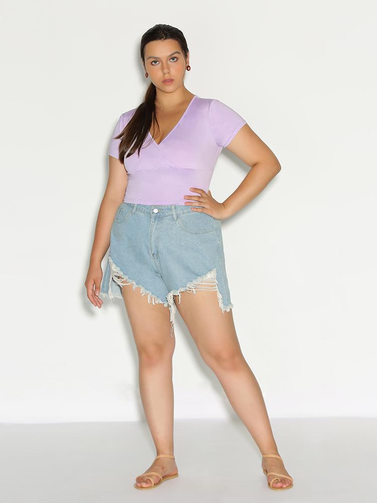 Surplice Neck T-Shirt