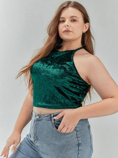 Sexy Solid Backless Crop Top