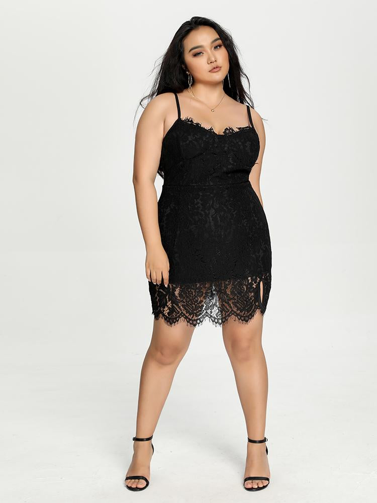 Lace Backless Cami Dress