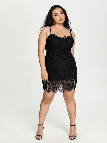 Lace Backless Cami Dress