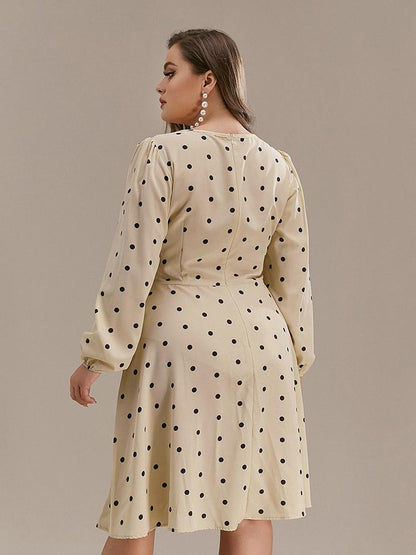 Polka Dot Long Sleeve Dress