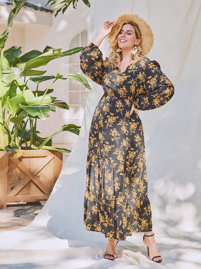 Ditsy Printed Maxi Dress