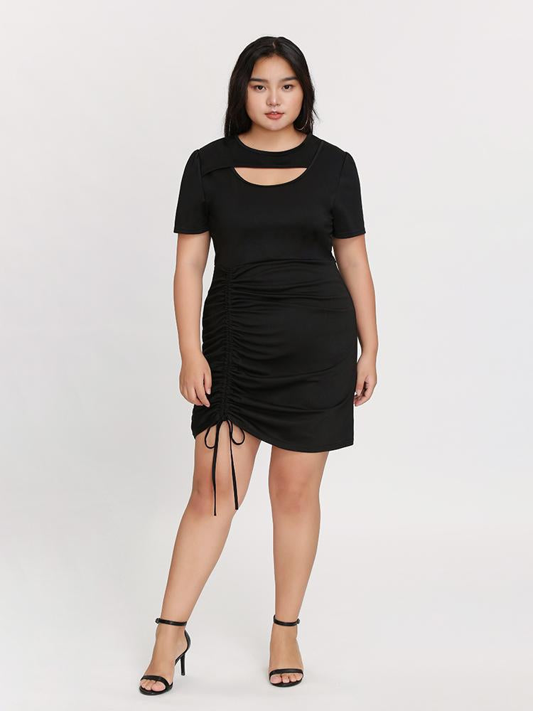 Cut Out Pleated Dress