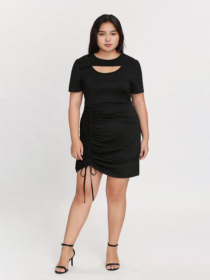 Cut Out Pleated Dress