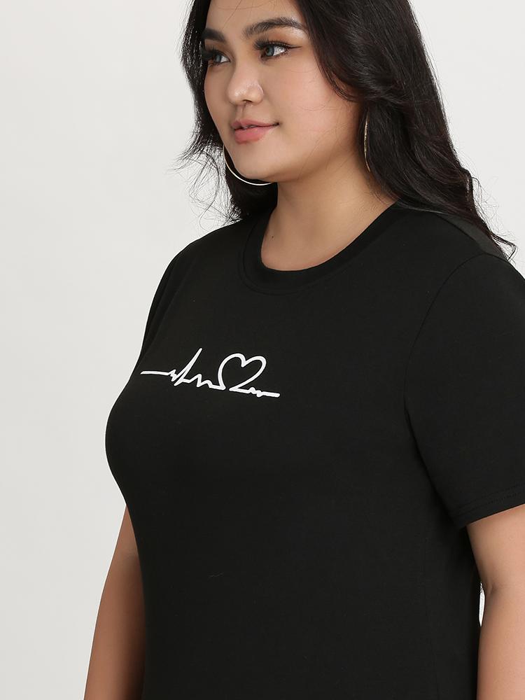 Heartbeat Print T-Shirt