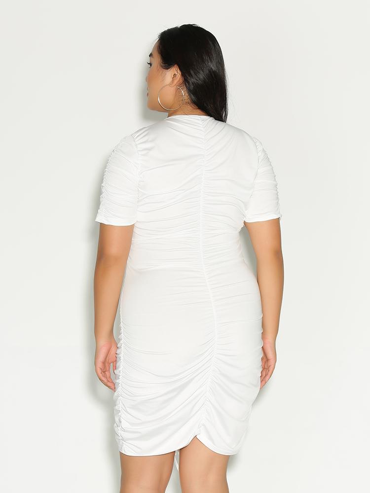 Cut Out Ruched Dress