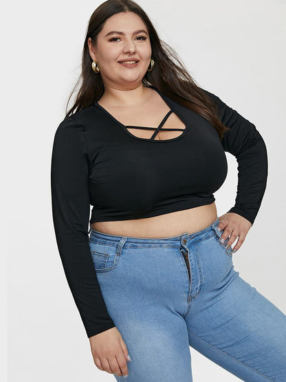 Solid Skinny Crop T-shirt