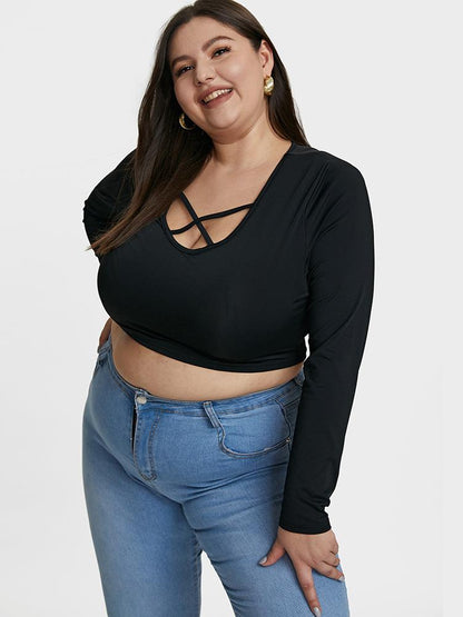 Solid Skinny Crop T-shirt