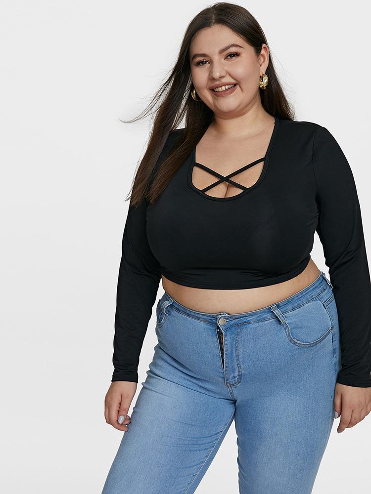 Solid Skinny Crop T-shirt