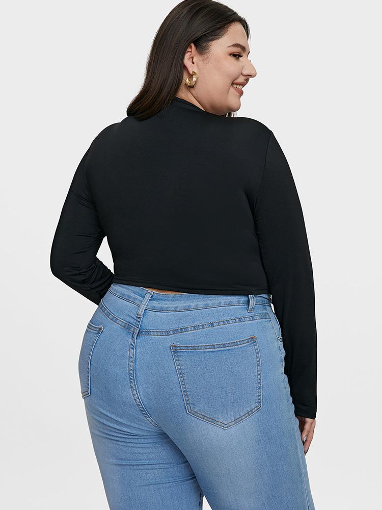 Solid Skinny Crop T-shirt