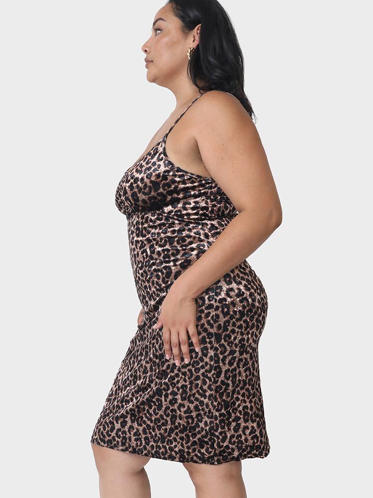 Sexy Leopard Bodycon Sling Dress