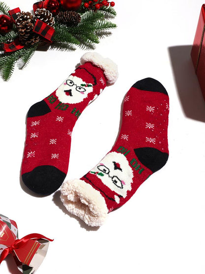 Christmas Fluffy Thermal  Sherpa Slipper Socks