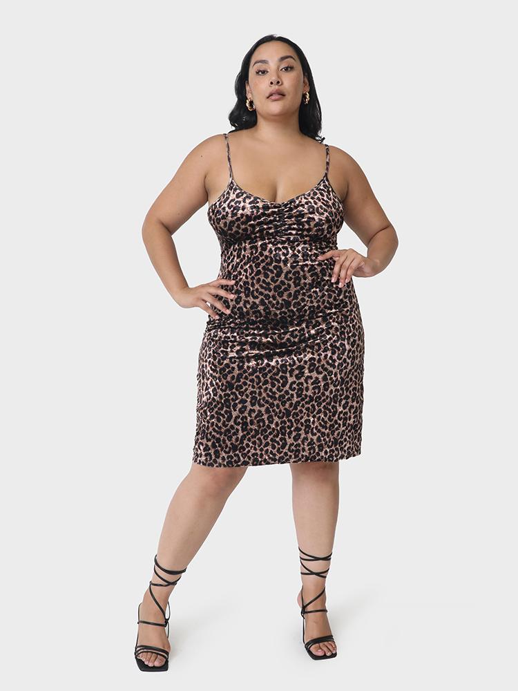 Sexy Leopard Bodycon Sling Dress