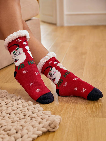 Christmas Fluffy Thermal  Sherpa Slipper Socks