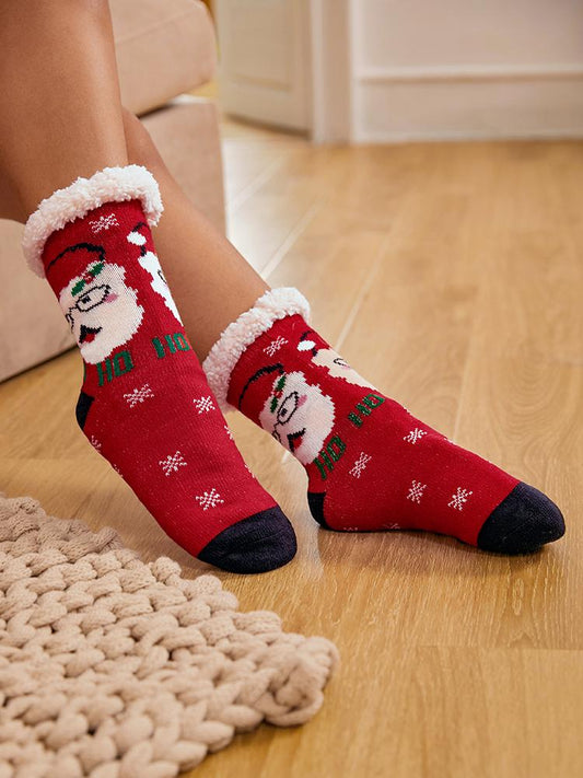 Christmas Fluffy Thermal  Sherpa Slipper Socks