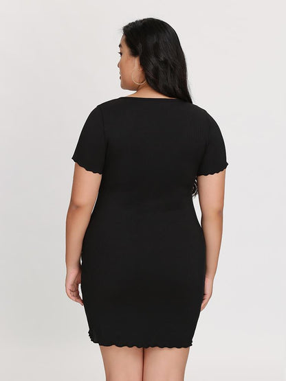 Solid Ties Bodycon Dress