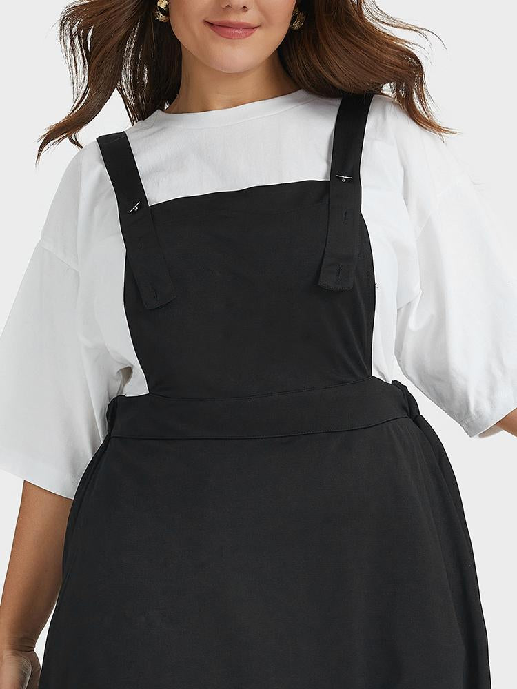 Square Collar Strap Dress