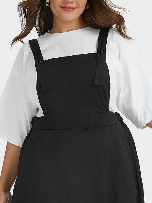 Square Collar Strap Dress