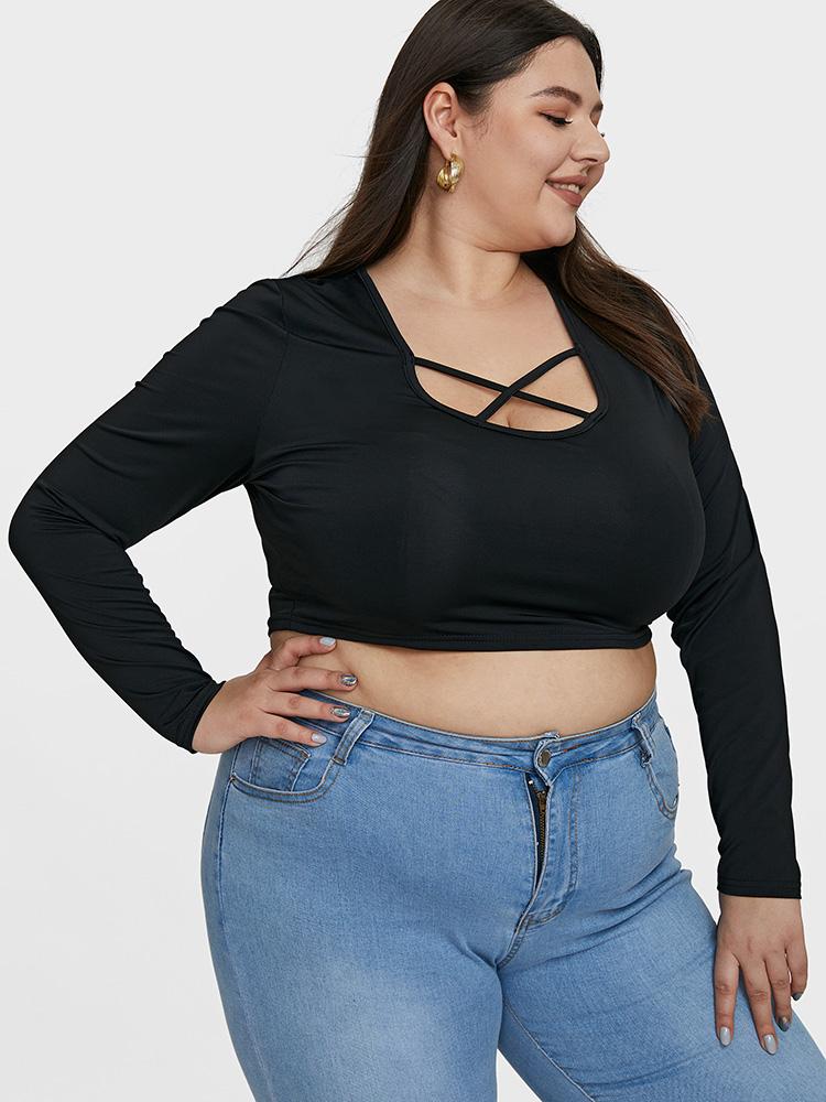 Solid Skinny Crop T-shirt