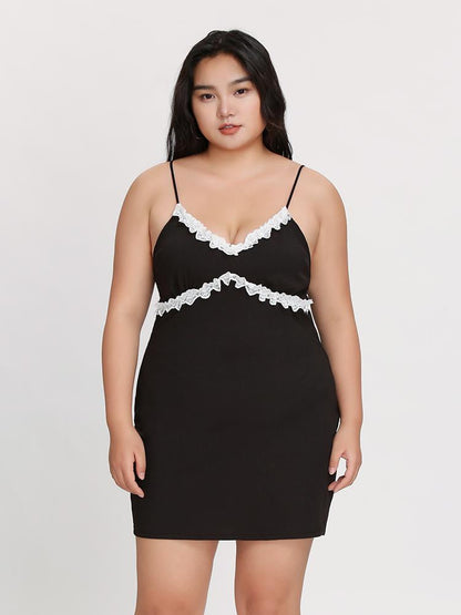 Lace Stitching Strap Dress