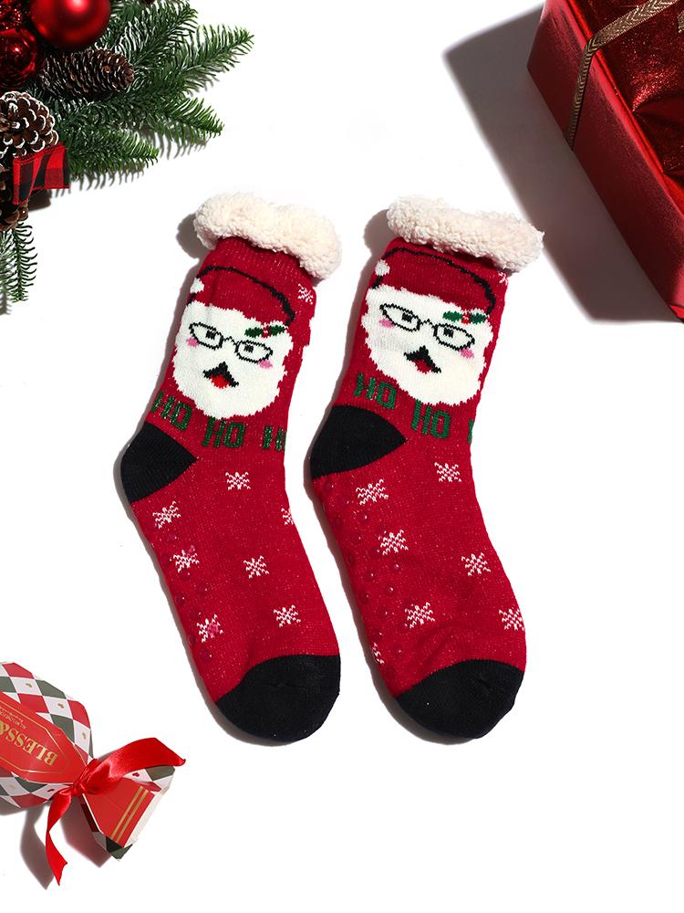 Christmas Fluffy Thermal  Sherpa Slipper Socks