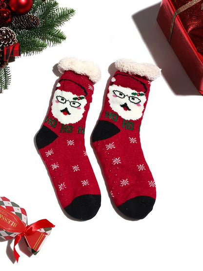 Christmas Fluffy Thermal  Sherpa Slipper Socks