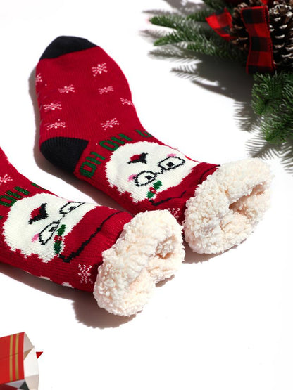 Christmas Fluffy Thermal  Sherpa Slipper Socks