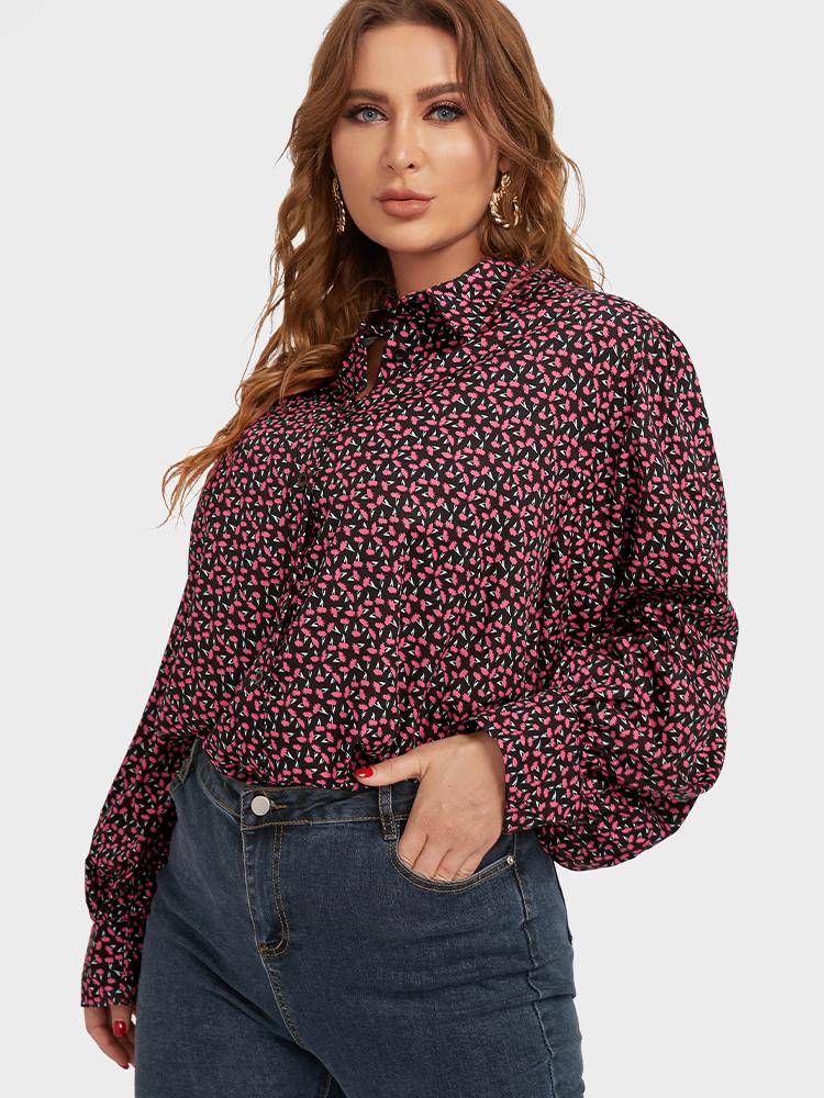 Ditsy Floral Casual Blouse