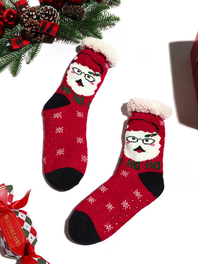 Christmas Fluffy Thermal  Sherpa Slipper Socks